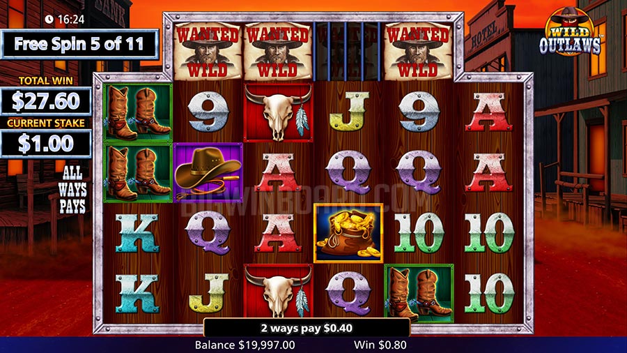 Wild Outlaws slot - free spins